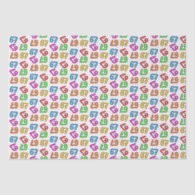 Papel De Seda "67" Viral Confetti Tissue Paper (Frente )