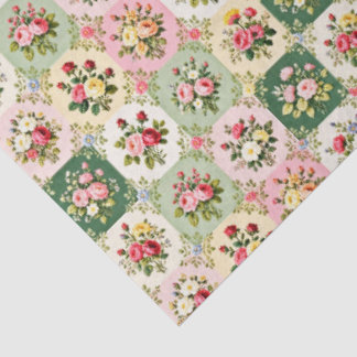 Papel De Seda 6 Papeis de Seda com Vinhetas Florais Antigas.