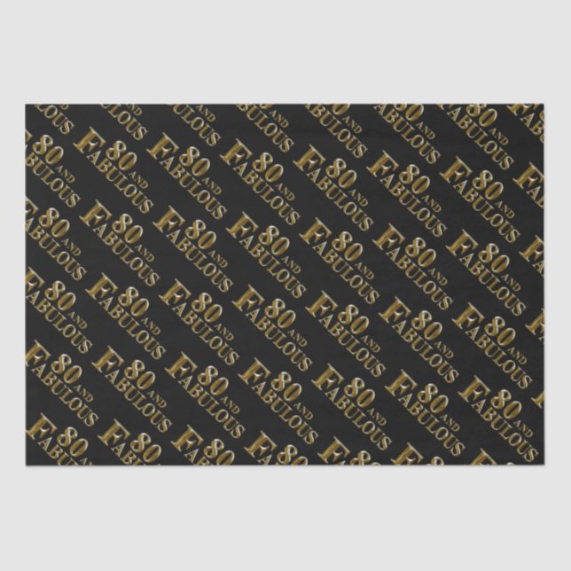 Papel De Seda 80 Birthday (Frente )