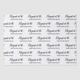 Papel De Seda 80 Birthday Elegant no 80 Personalize