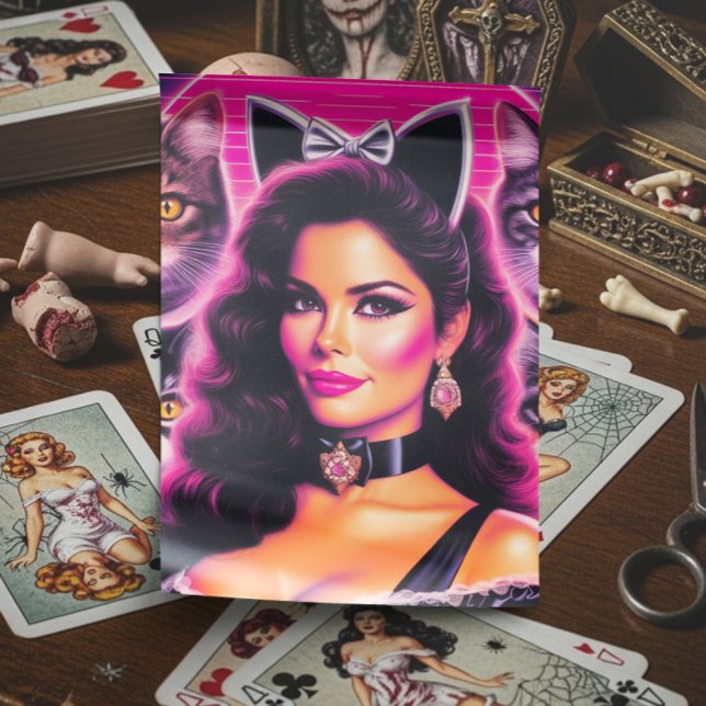 Papel De Seda 80s Retrowave Cat Woman (Criador carregado)