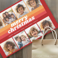 8 Borda de Fotografias - Merry Christmas Retro Lin