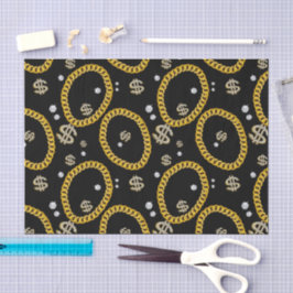 Papel De Seda 90's Hip Hop Rap Music Gold Cuban Link Chain