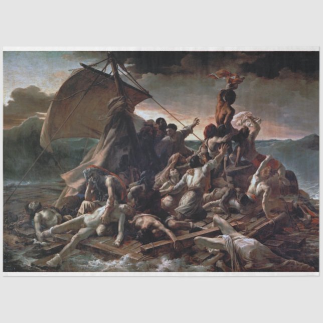 Papel De Seda A Arca da Medusa, Theodore Gericault (Frente )