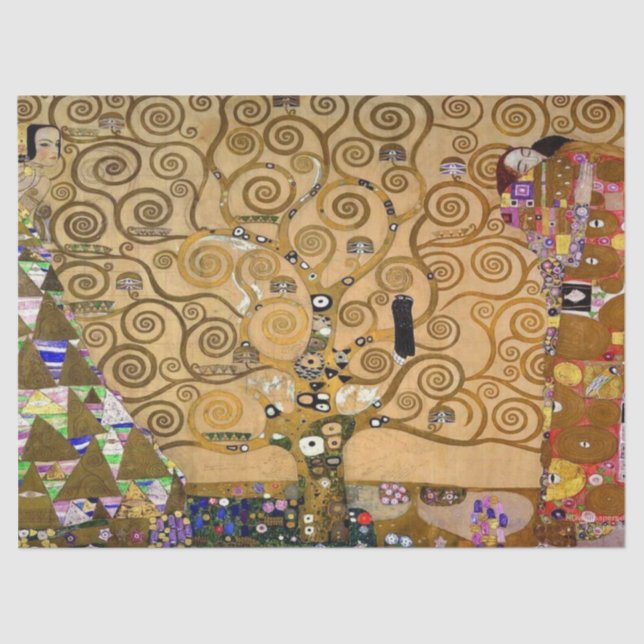 Papel De Seda A árvore da vida de Gustav Klimt (Frente )