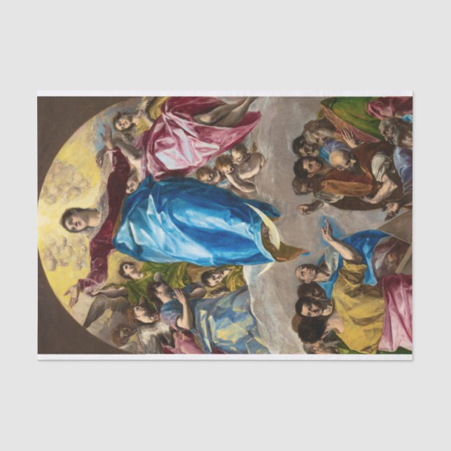 Papel De Seda A Assunção da Virgem por El Greco (Frente )