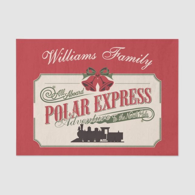 Papel De Seda A Aventura Polar Express Dos Comboios Acredita No  (Frente )