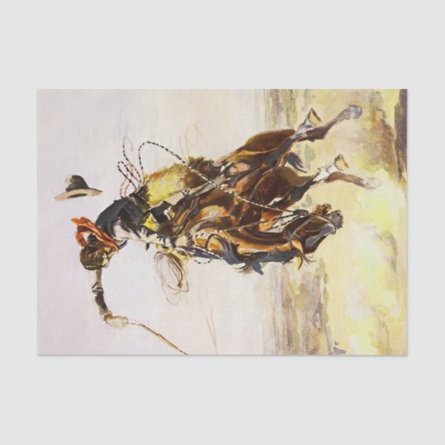 Papel De Seda "A Bad Hoss", de Charles M Russell (Frente )