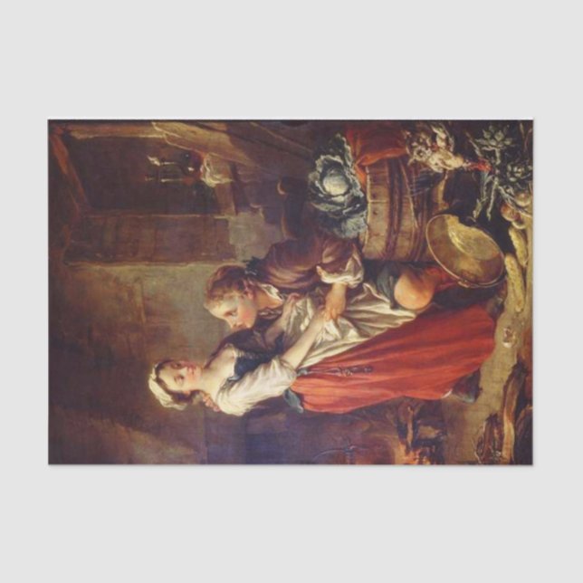 Papel De Seda A bela cozinha de Francois Boucher (Frente )