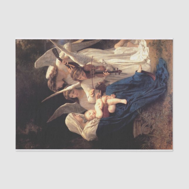 Papel De Seda A canção dos anjos, Bouguereau (Frente )