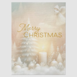 Papel De Seda A Christmas Angel Fantasy Snowy Landscape