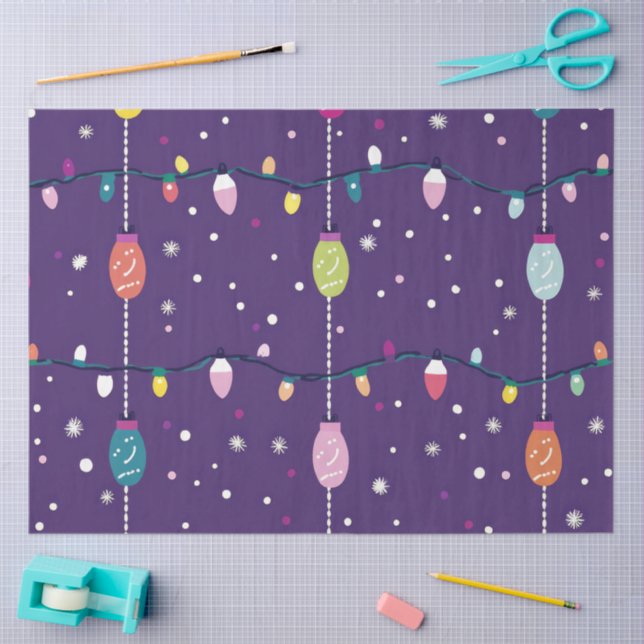 Papel De Seda A Christmas Light Series Design #10 (Arte )