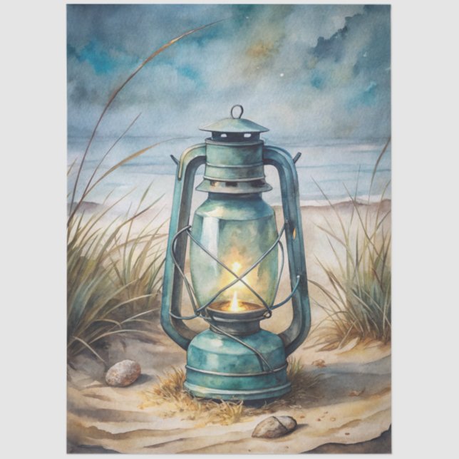 Papel De Seda A Coastal Series Design 3 Tissue Paper (Frente )