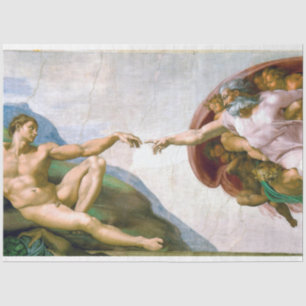 Papel De Seda A Criação de Adão, Michelangelo, 1508-1512