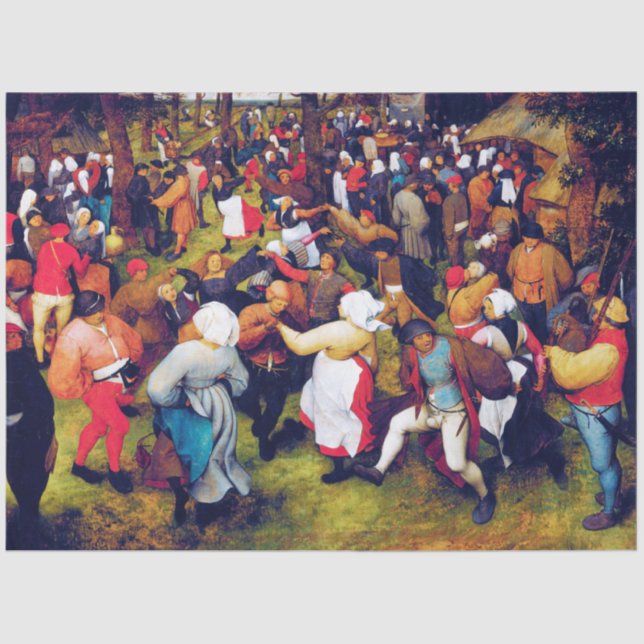 Papel De Seda A dança do casamento, Pieter Bruegel (Frente )
