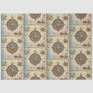 Papel De Seda A Design 13 da Série de Compassos Náuticos