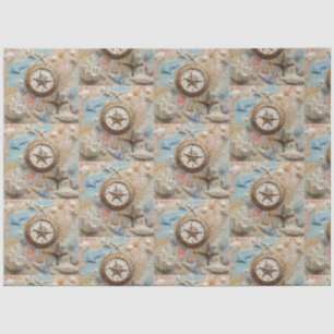 Papel De Seda A Design 18 da Série de Compass Náutico