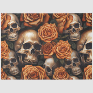 Papel De Seda A Design 9 da Série Skull e Rosa