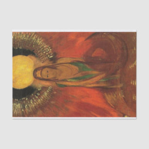 Papel De Seda A Deusa Flame do Fogo por Odilon Redon