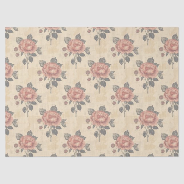 Papel De Seda A essência do padrão de graça em flor (Frente )