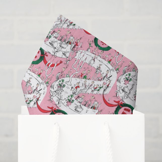 Papel De Seda A Festa de Natal Alegre dos Whos (Sacola de presentes)