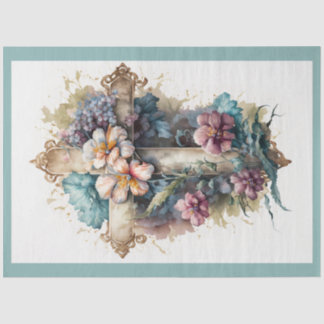 Papel De Seda A Floral Cross Series Design 2