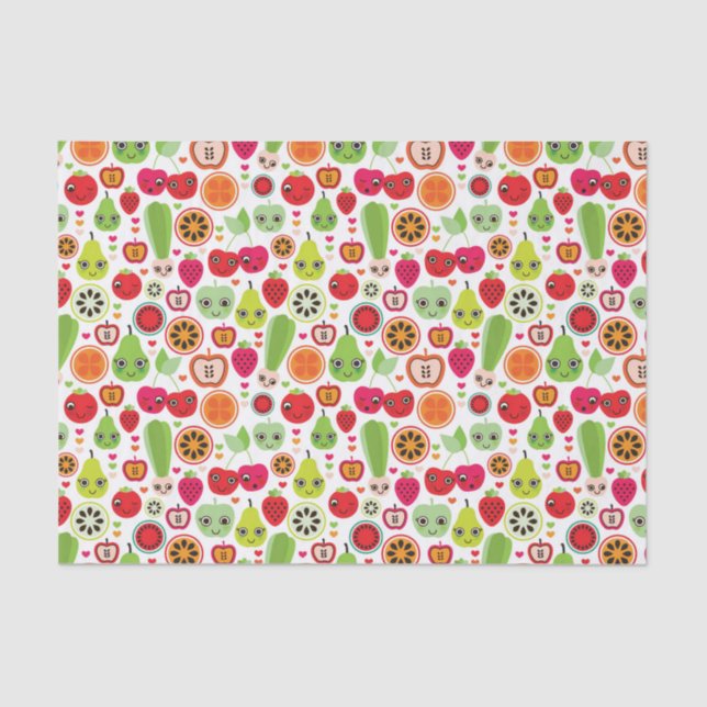 Papel De Seda a fruta caçoa a maçã da ilustração (Frente )