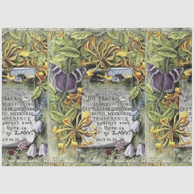 Papel De Seda A Fruta Do Espírito (Frente )