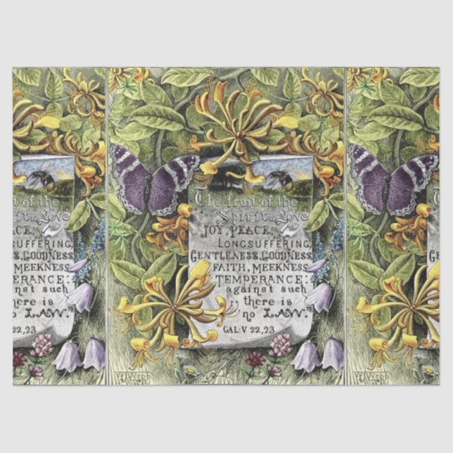 Papel De Seda A Fruta Do Espírito (Frente )