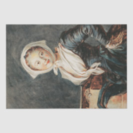 Papel De Seda A Garota com o Marmot de Fragonard