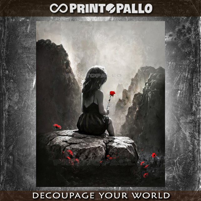 Papel De Seda A garotinha e a flor. Bela nos salve (Criador carregado)