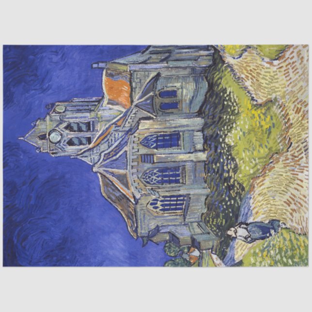 Papel De Seda A Igreja em Auvers, Van Gogh (Frente )