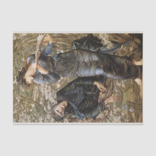 Papel De Seda A invasão de Merlin (Edward Burne-Jones) por Vivie (Frente )