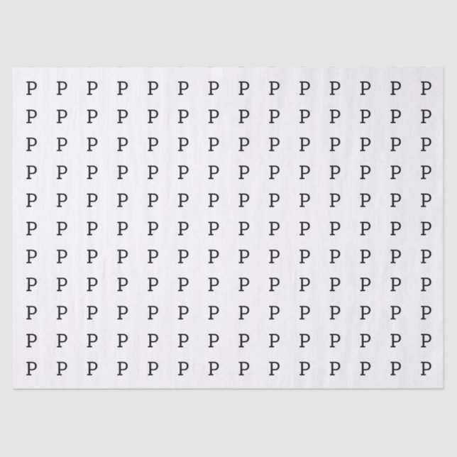 Papel De Seda A letra P ou a sua (Frente )