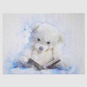 Papel De Seda A Minha Descrição De Aquarela Do Urso De Teddy