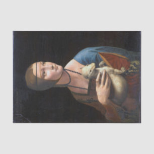 Papel De Seda A moça com a moça de Leonardo da Vinci rena