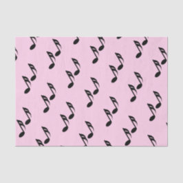 Papel De Seda A música nota o rosa