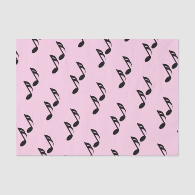 Papel De Seda A música nota o rosa (Frente )