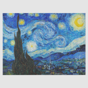 Papel De Seda A Noite Estrelada de Vincent Van Gogh