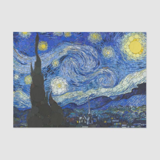 Papel De Seda A Noite Estrelada de Vincent van Gogh (Frente )