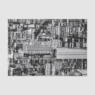 Papel De Seda A paisagem urbana de Nova York em preto e branco
