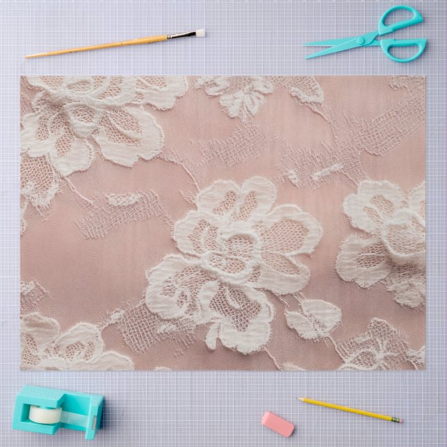 Papel De Seda A Pink Lace Series Design #10 (Arte )