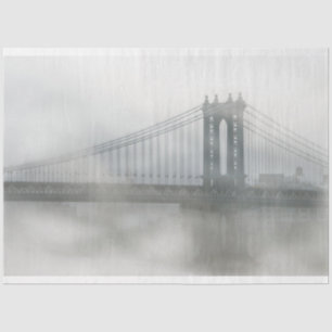 Papel De Seda A Ponte do Brooklyn na Desnupage do Fog