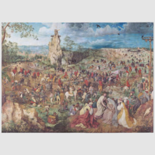 Papel De Seda A procissão ao Calvário, Pieter Bruegel