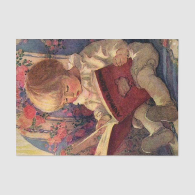 Papel De Seda "A Quiet Corner", por Jessie Willcox Smith (Frente )