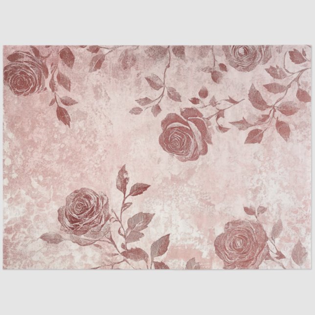 Papel De Seda A Rose and Lace Series Design #10 (Frente )