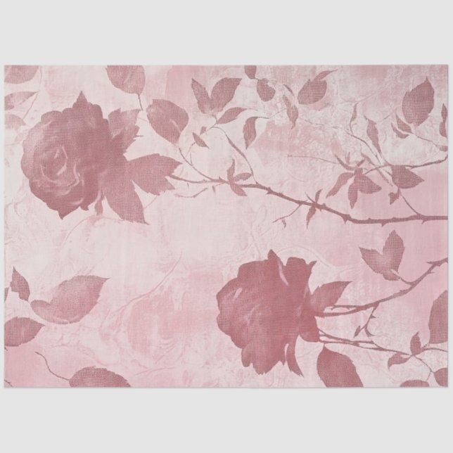Papel De Seda A Rose and Lace Series Design #6 (Frente )