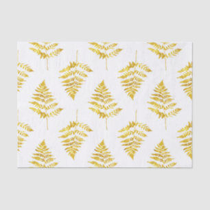 Papel De Seda A samambaia Dourado sae do teste padrão