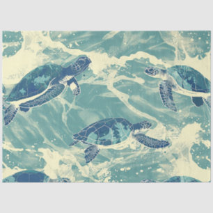 Papel De Seda A Sea Turtle Series Design 1