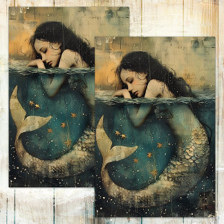 PAPEL DE SEDA A SEREIA DECOUPAGEM